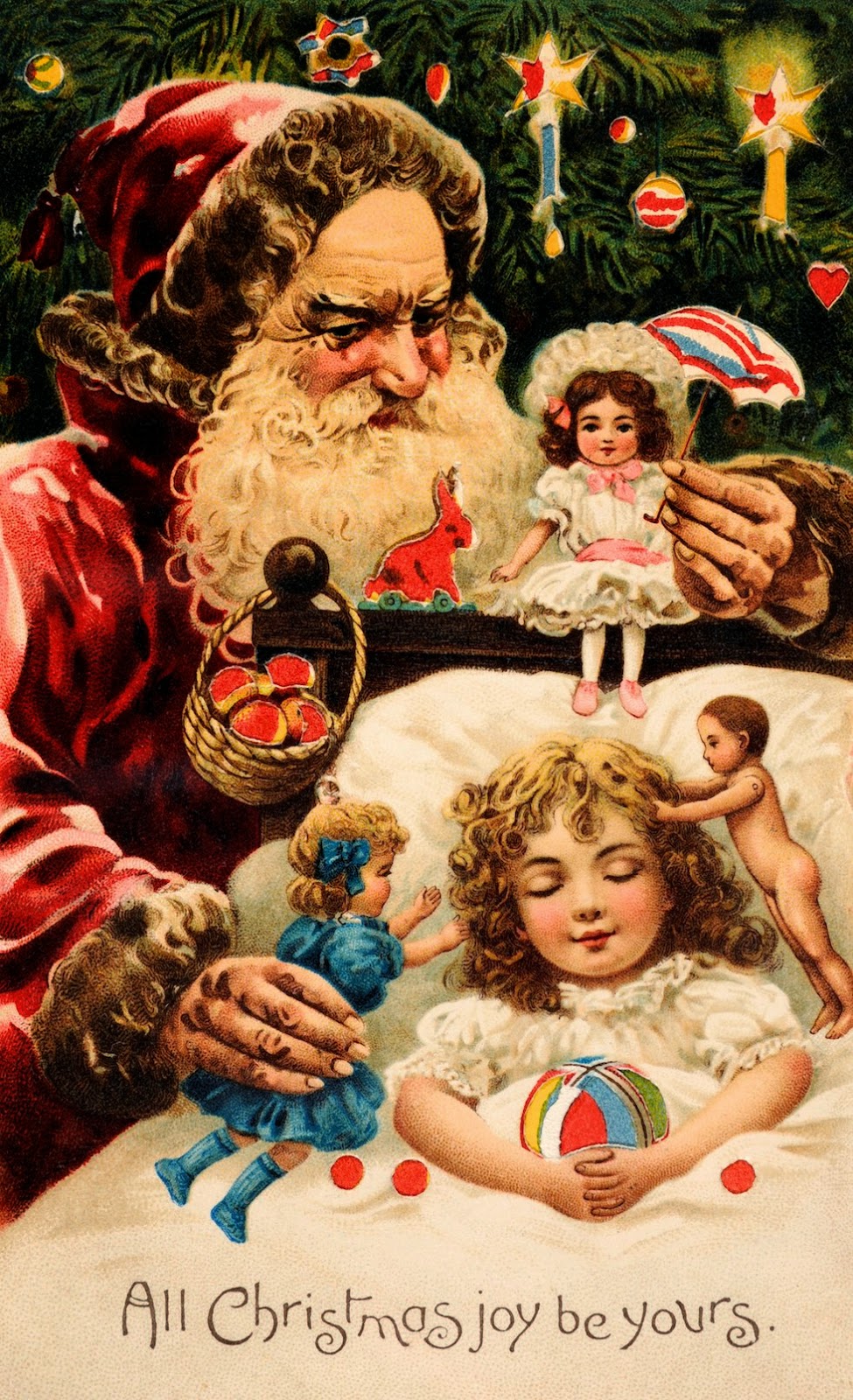 Vintage Sinister Santa Christmas Card (1)